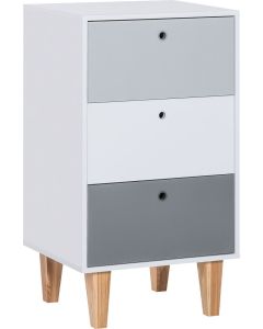 Vox Dresser CONCEPT with Drawers White/Grey
