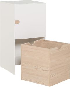 Vox Chest STIGE + Door & Movable Container White/Pine