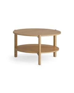 Vox Coffee Table WELL Round with Rotating Shelf oak