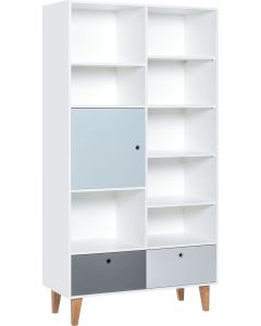 Vox Bookcase CONCEPT Wide White/Sky Blue