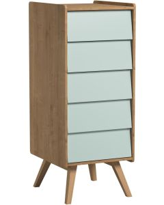 Vox Dresser VINTAGE 5 Drawers Oak/Green