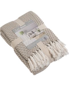 Vox Plaid 228X254 SAFI Beige Cotton
